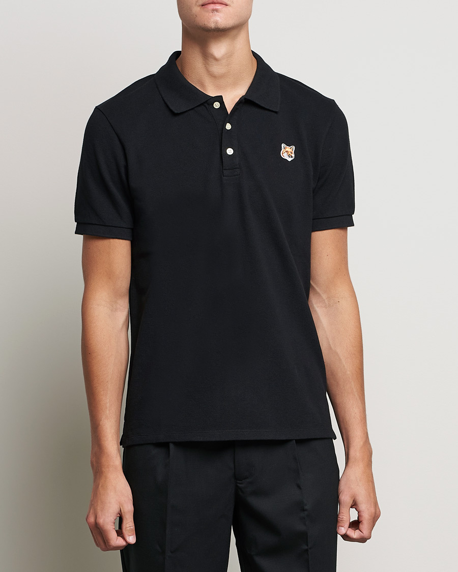 Herr | Pikéer | Maison Kitsuné | Fox Head Polo Black