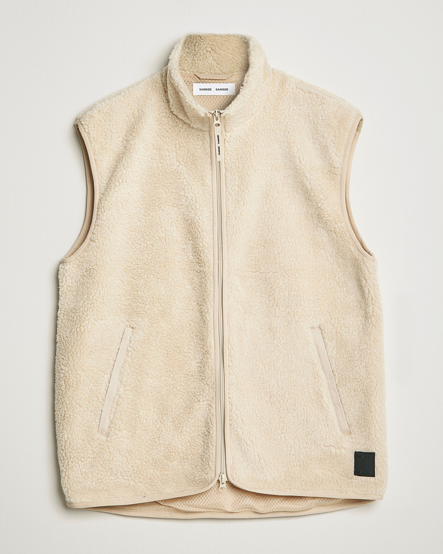 Herr | Tröjor | Samsøe Samsøe | Samsøe & Samsøe Rune Fleece Vest Brown Rice