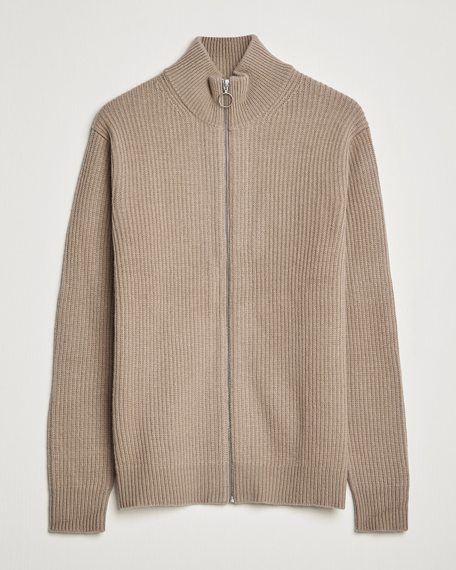 Herr | Tröjor | Samsøe Samsøe | Samsøe & Samsøe Logan Heavy Kniited Zip Cardigan Winter Twig