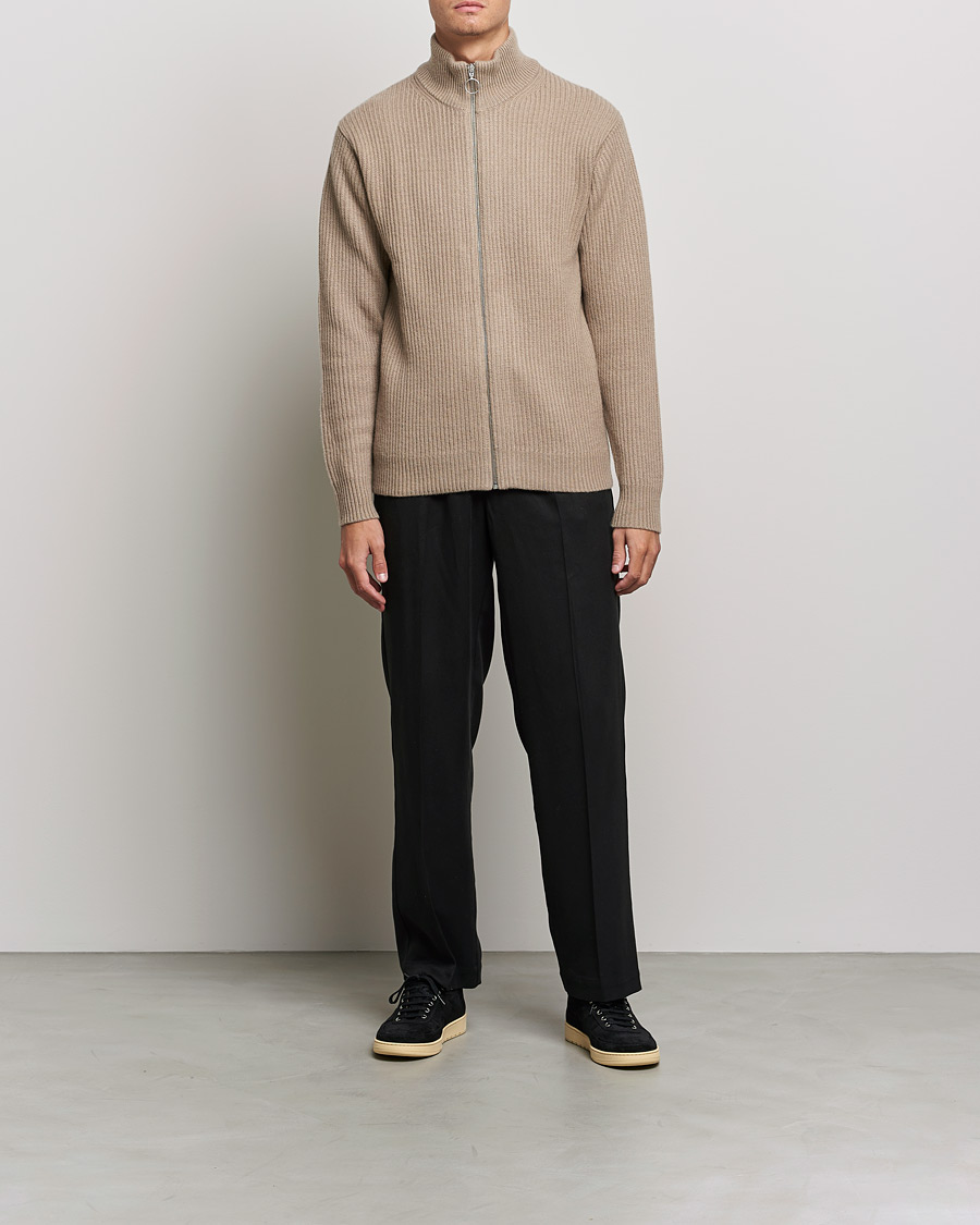 Herr | Tröjor | Samsøe Samsøe | Samsøe & Samsøe Logan Heavy Kniited Zip Cardigan Winter Twig
