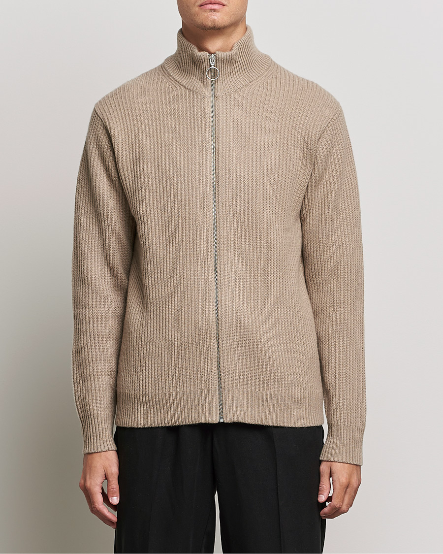 Herr | Tröjor | Samsøe Samsøe | Samsøe & Samsøe Logan Heavy Kniited Zip Cardigan Winter Twig