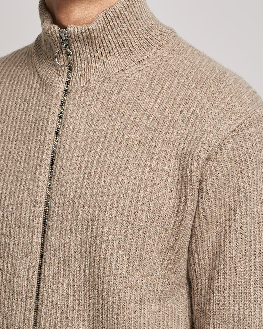 Herr | Tröjor | Samsøe Samsøe | Samsøe & Samsøe Logan Heavy Kniited Zip Cardigan Winter Twig