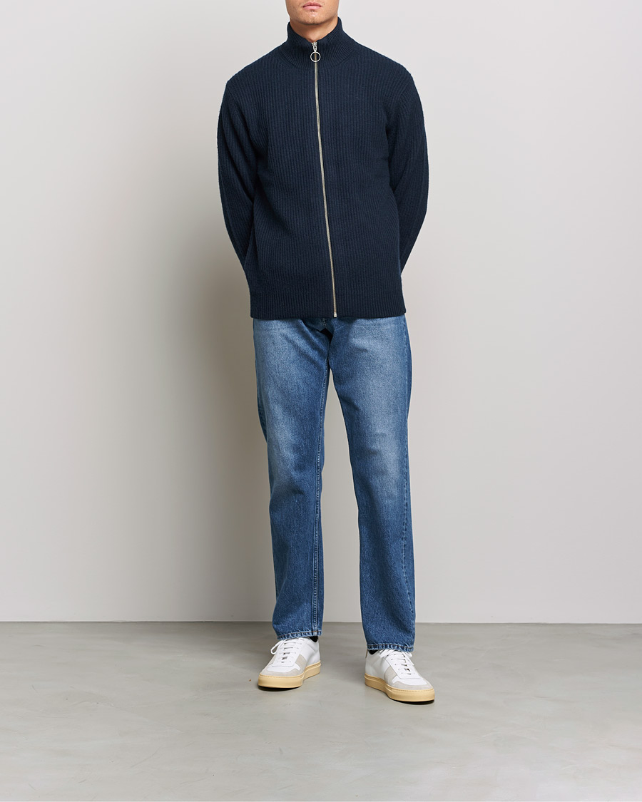 Herr | Tröjor | Samsøe Samsøe | Samsøe & Samsøe Logan Heavy Kniited Zip Cardigan Salute