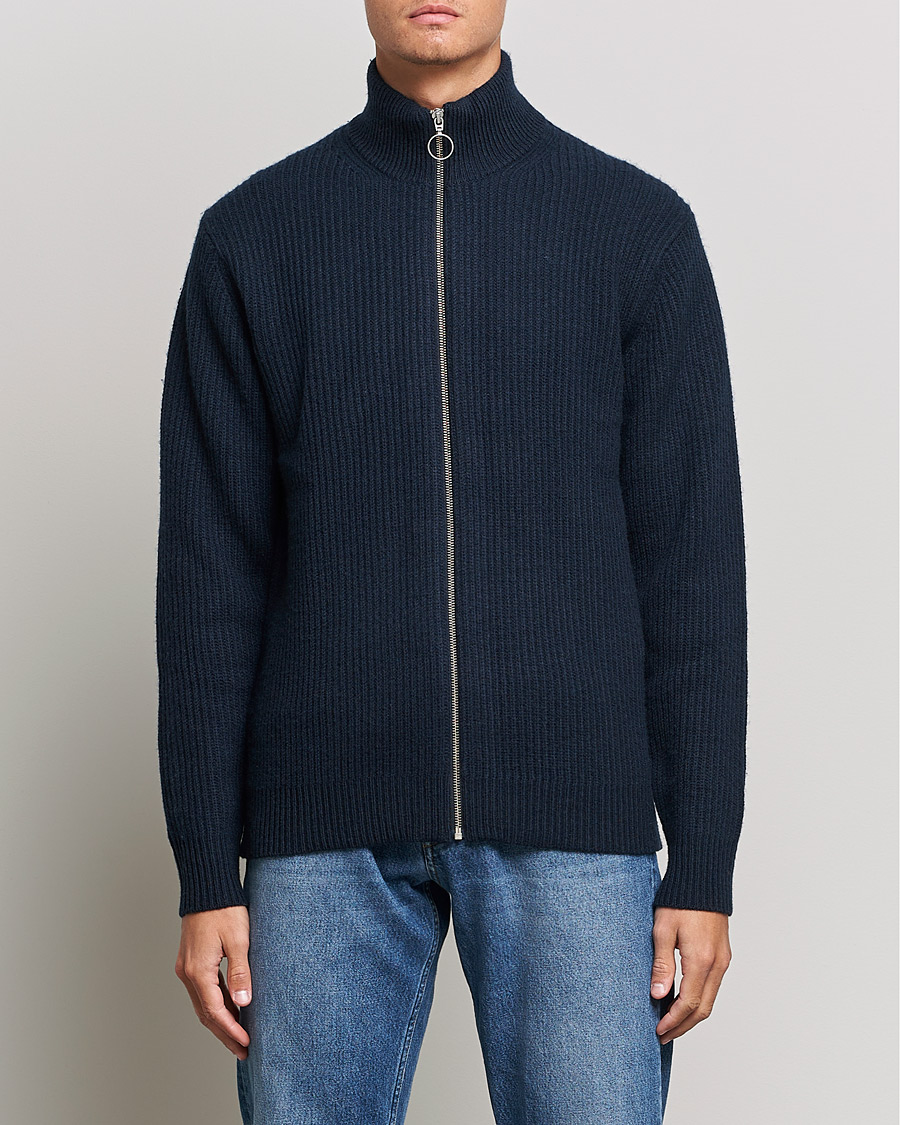 Herr | Tröjor | Samsøe Samsøe | Samsøe & Samsøe Logan Heavy Kniited Zip Cardigan Salute