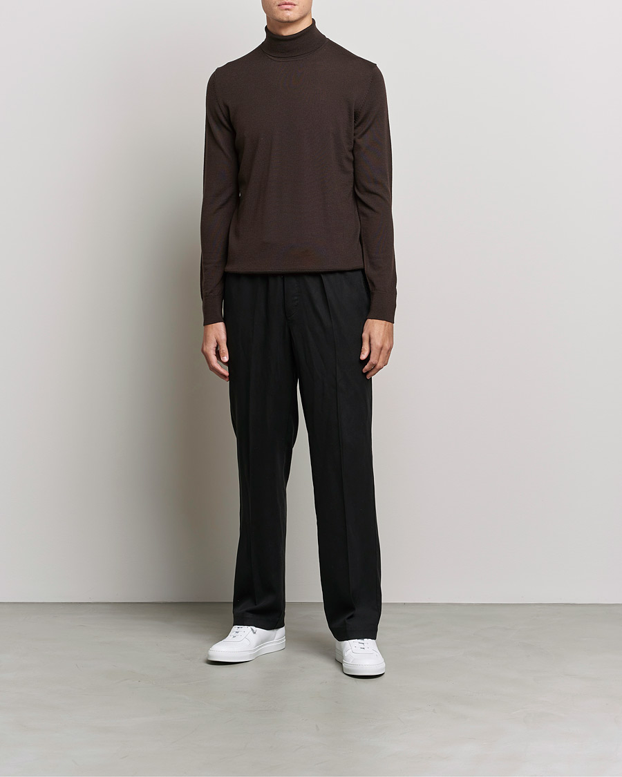 Herr | Tröjor | Samsøe Samsøe | Samsøe & Samsøe Flemming Superfine Merino Wool Roll Neck Mole