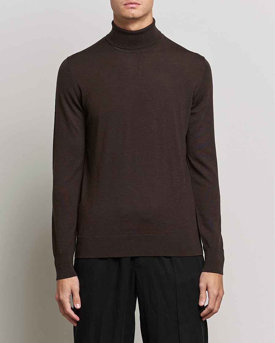 Herr | Tröjor | Samsøe Samsøe | Samsøe & Samsøe Flemming Superfine Merino Wool Roll Neck Mole
