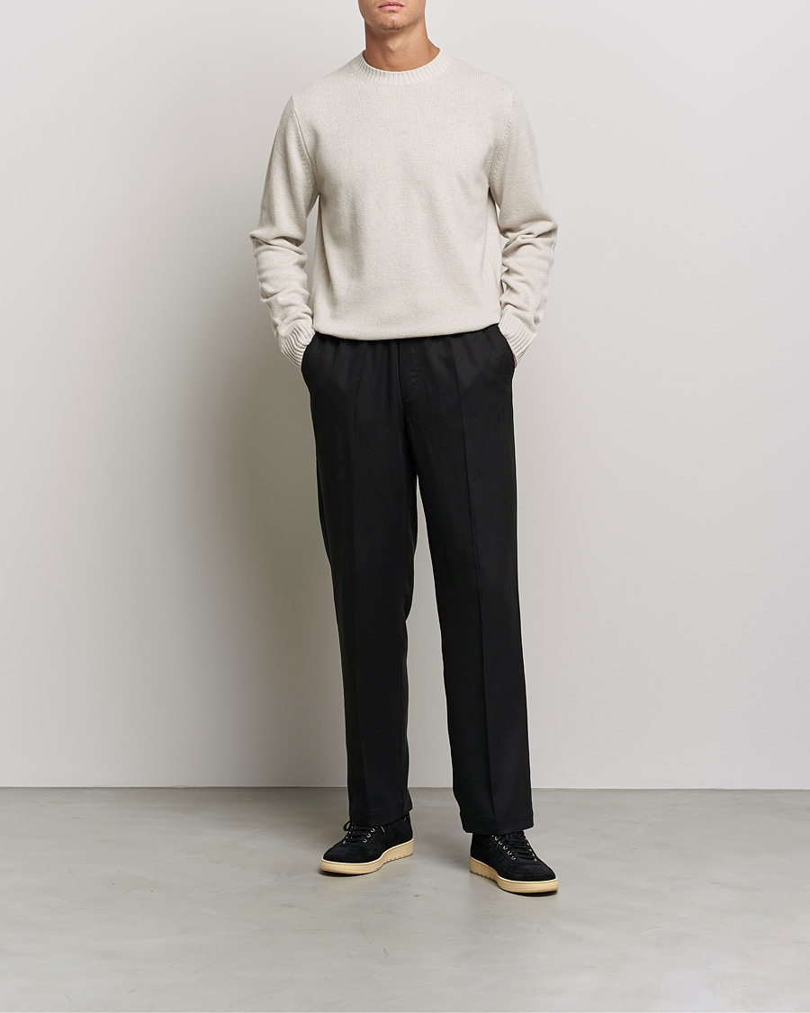 Herr | Tröjor | Samsøe Samsøe | Samsøe & Samsøe Syllie Wool Crew Neck Oatmeal
