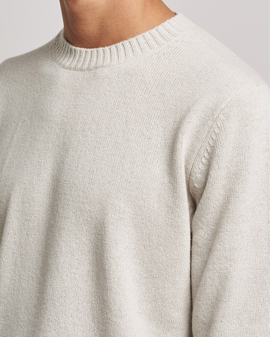 Herr | Tröjor | Samsøe Samsøe | Samsøe & Samsøe Syllie Wool Crew Neck Oatmeal