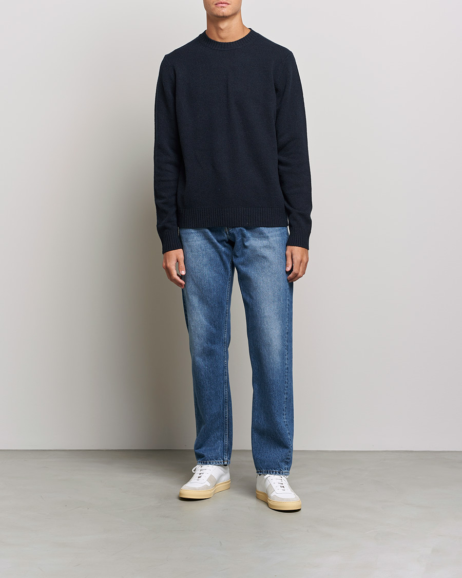 Herr | Tröjor | Samsøe Samsøe | Sylli Wool Crew Neck Salute Navy