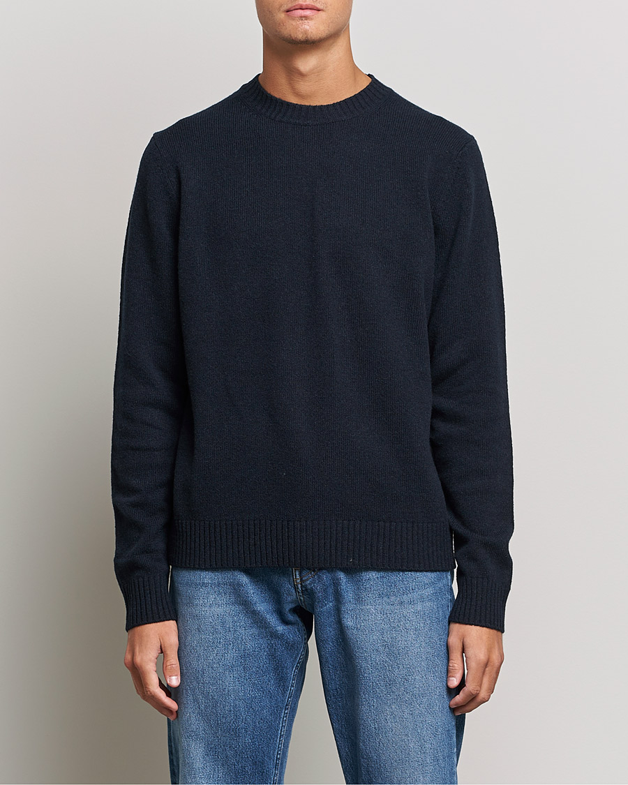 Herr | Tröjor | Samsøe Samsøe | Sylli Wool Crew Neck Salute Navy