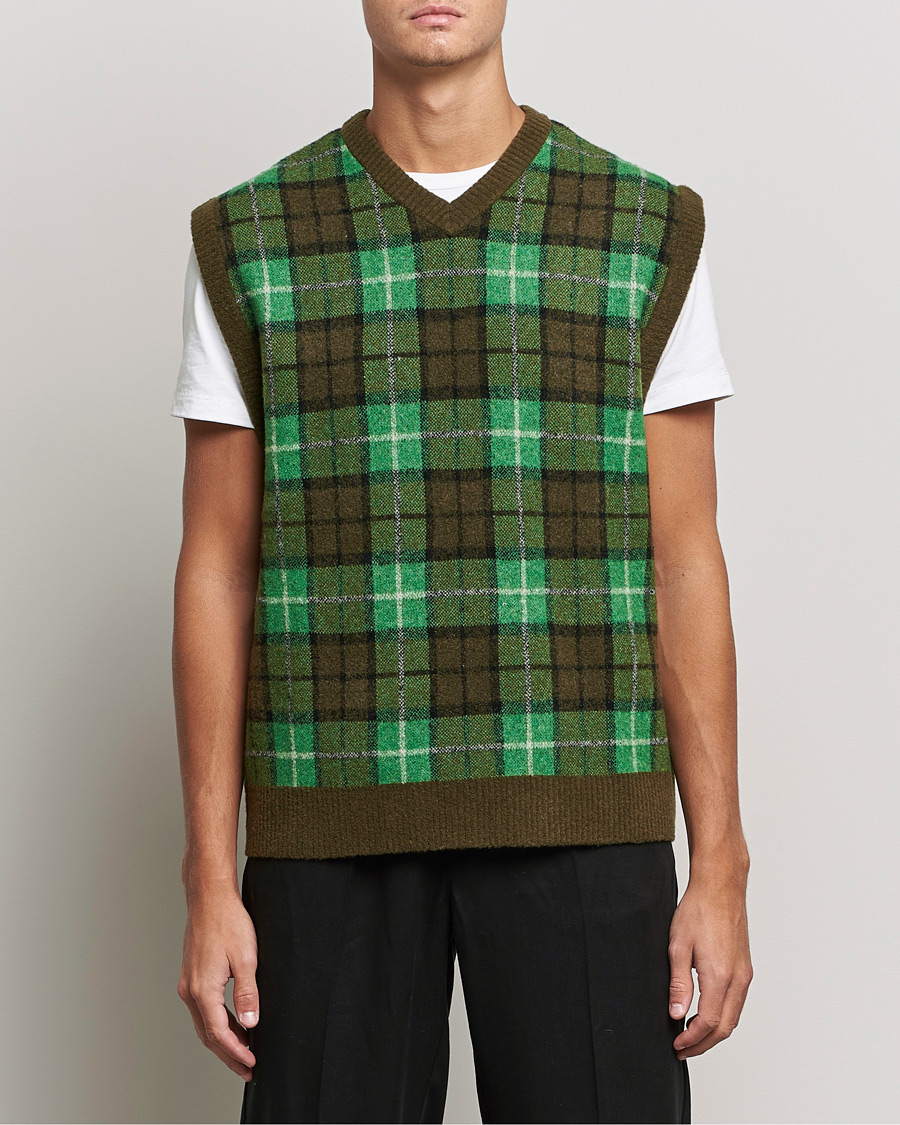Herr | Tröjor | Samsøe Samsøe | Samsøe & Samsøe James Fine Merino Knitted Vest Medium Green