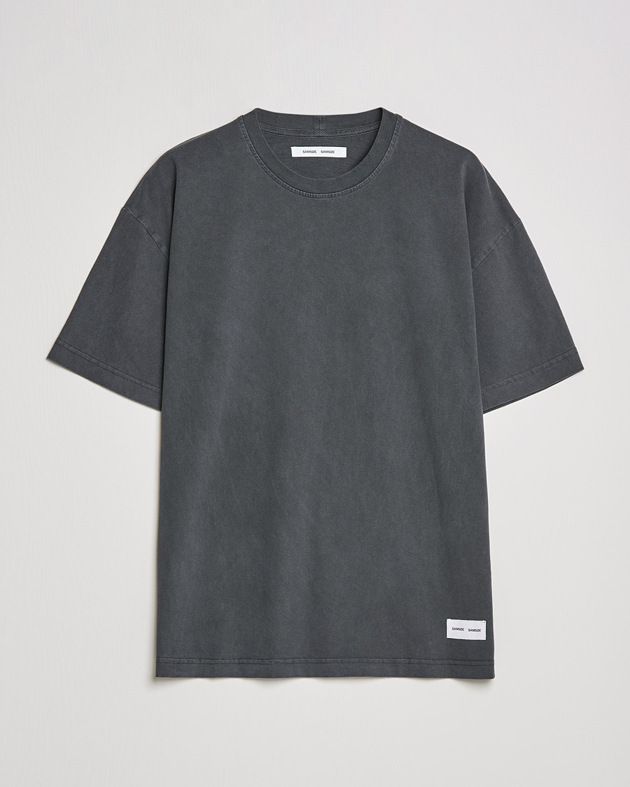 Herr | T-Shirts | Samsøe Samsøe | Samsøe & Samsøe Pigment Organic Cotton T-Shirt Black