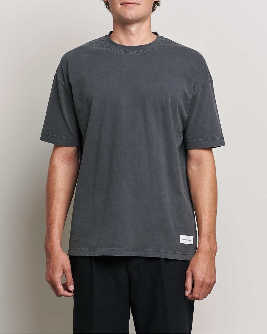Herr | T-Shirts | Samsøe Samsøe | Samsøe & Samsøe Pigment Organic Cotton T-Shirt Black