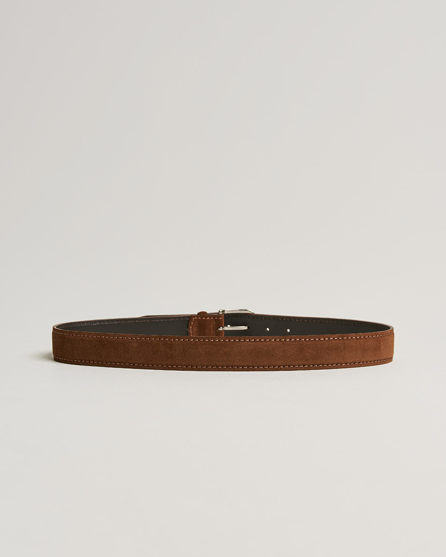 Herr | Orciani Suede Belt 3,5 cm Cognac | Orciani | Suede Belt 3,5 cm Cognac