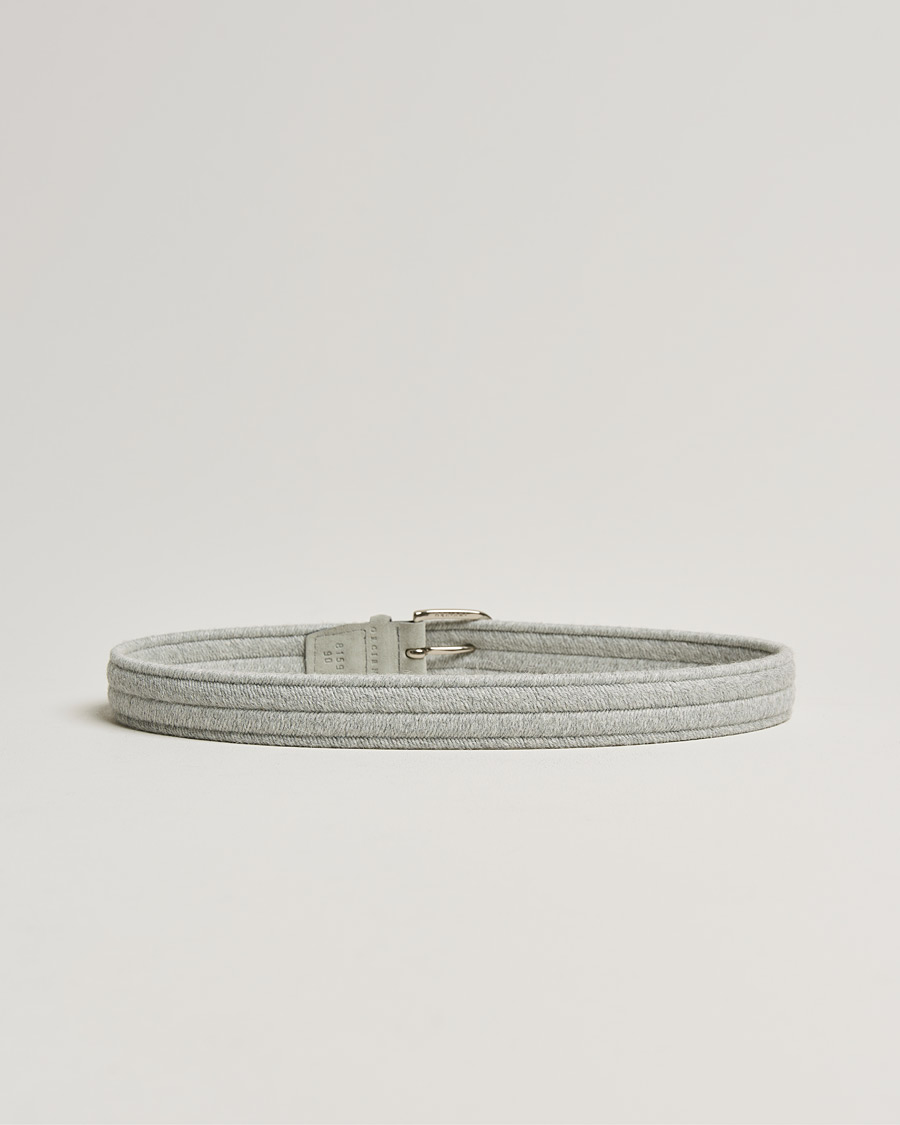 Herr | Orciani Elastic Wool Belt 3,5 cm Grey | Orciani | Elastic Wool Belt 3,5 cm Grey