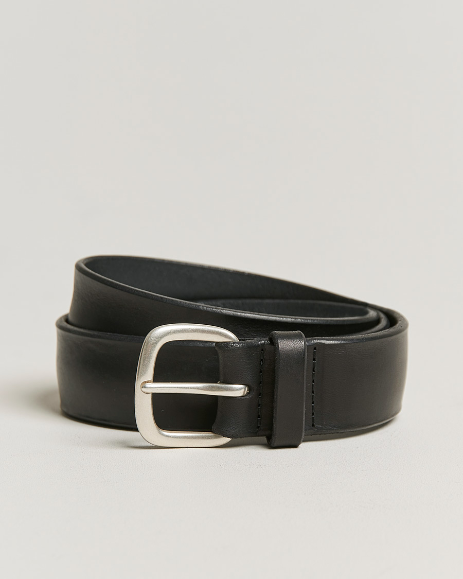 Herr | Orciani Vachetta Belt 3,5 cm Black | Orciani | Vachetta Belt 3,5 cm Black