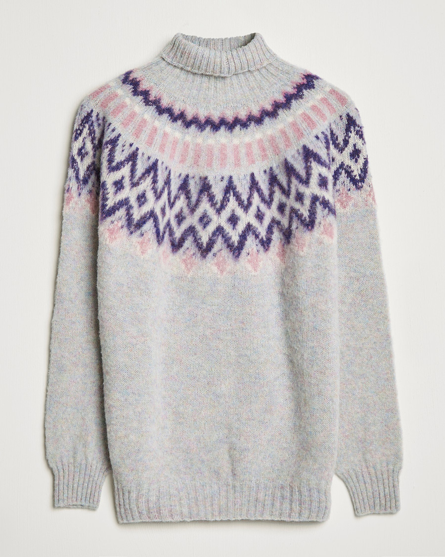 Herr | Tröjor | Howlin' | Brushed Wool Fair Isle Roll Neck Galaxy