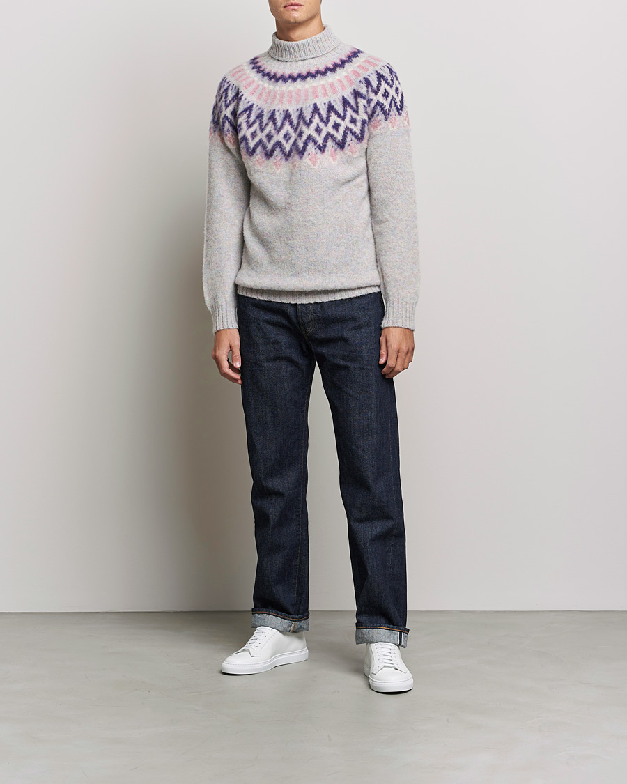 Herr | Tröjor | Howlin' | Brushed Wool Fair Isle Roll Neck Galaxy