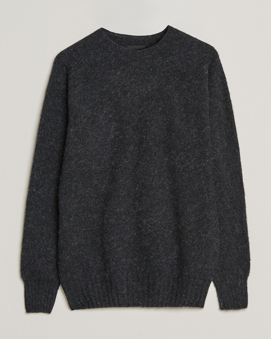 Herr | Tröjor | Howlin' | Brushed Wool Sweater Charcoal