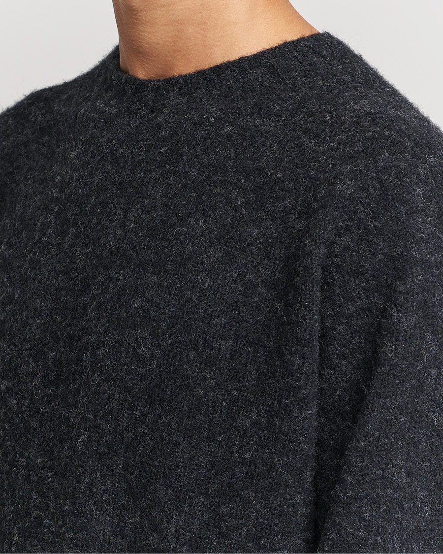 Herr | Tröjor | Howlin' | Brushed Wool Sweater Charcoal