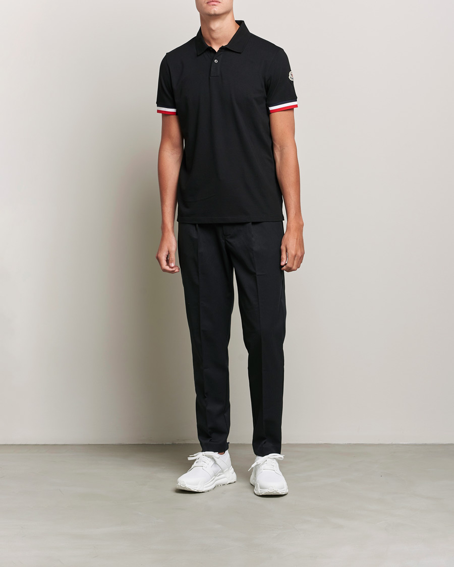 Herr | Pikéer | Moncler | Contrast Rib Polo Black