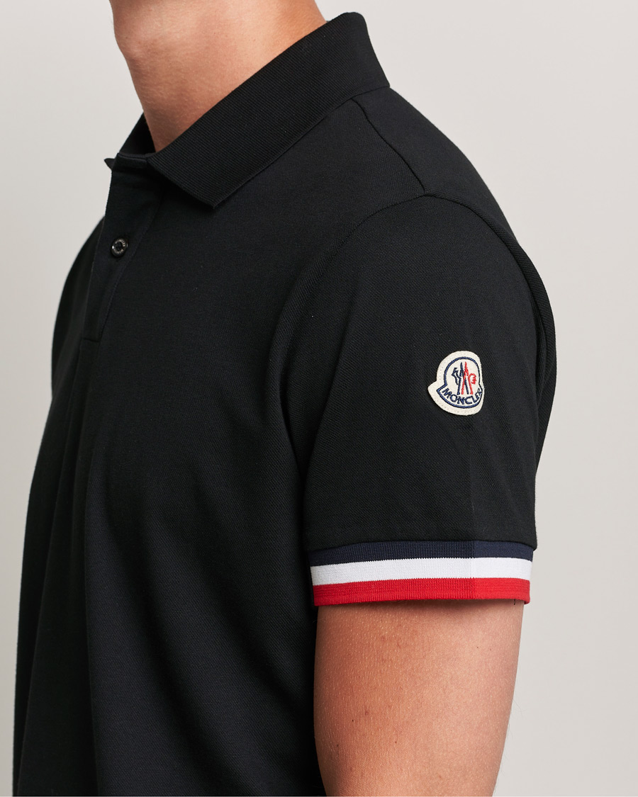 Herr | Pikéer | Moncler | Contrast Rib Polo Black