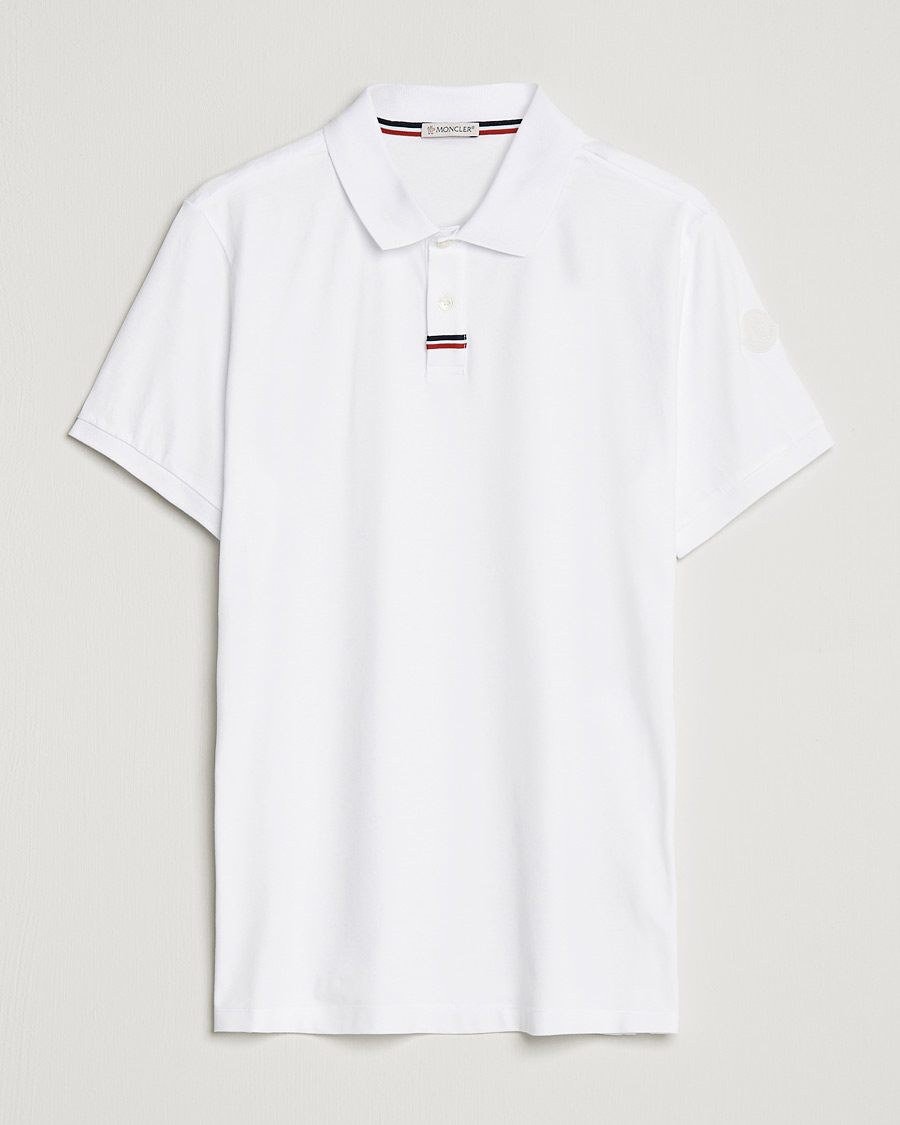 Herr | Pikéer | Moncler | Tricolore Rib Polo White
