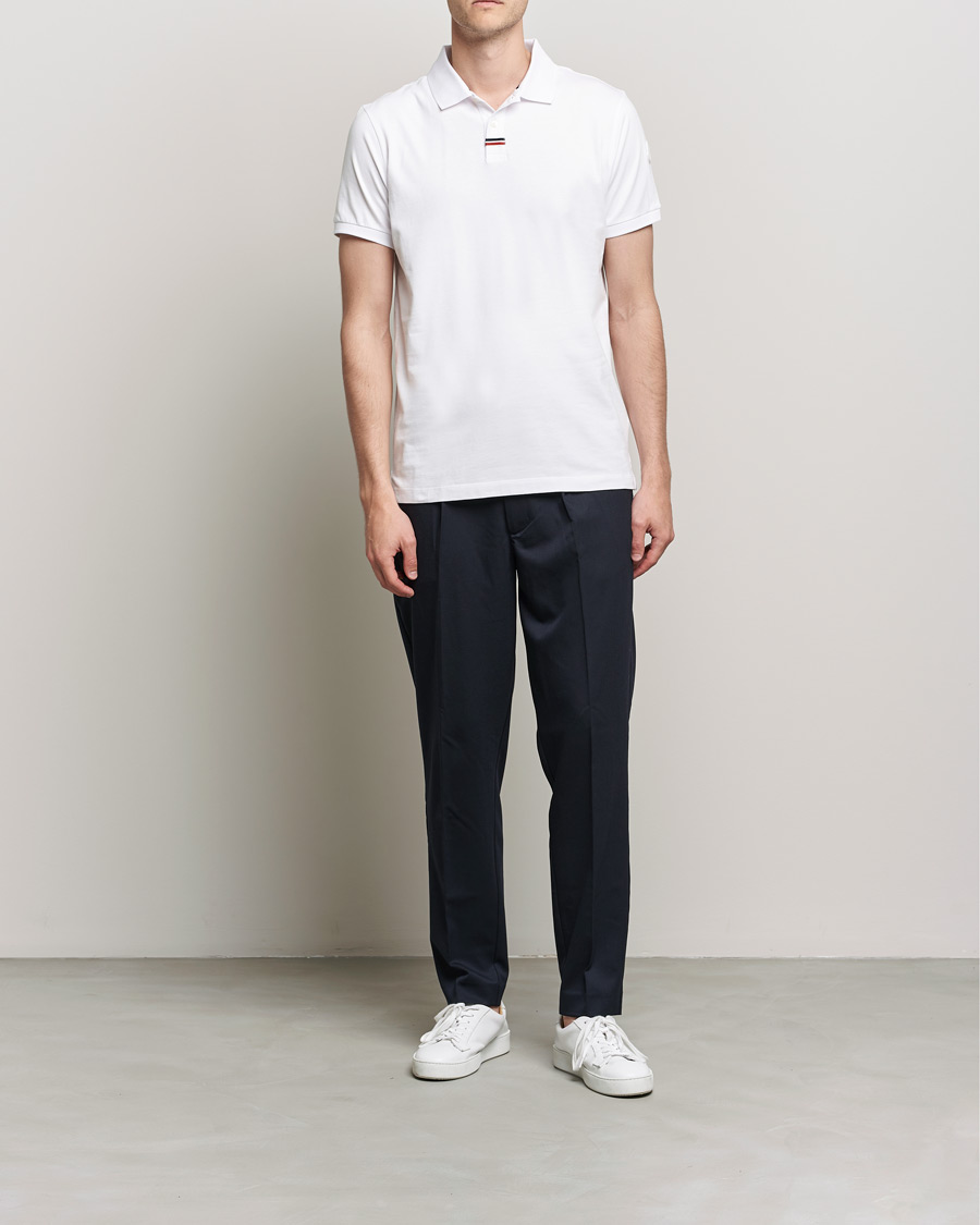 Herr | Pikéer | Moncler | Tricolore Rib Polo White