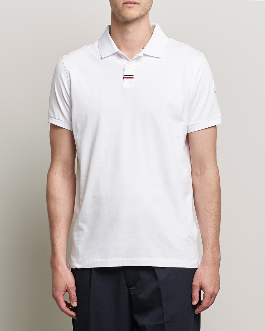 Herr | Pikéer | Moncler | Tricolore Rib Polo White