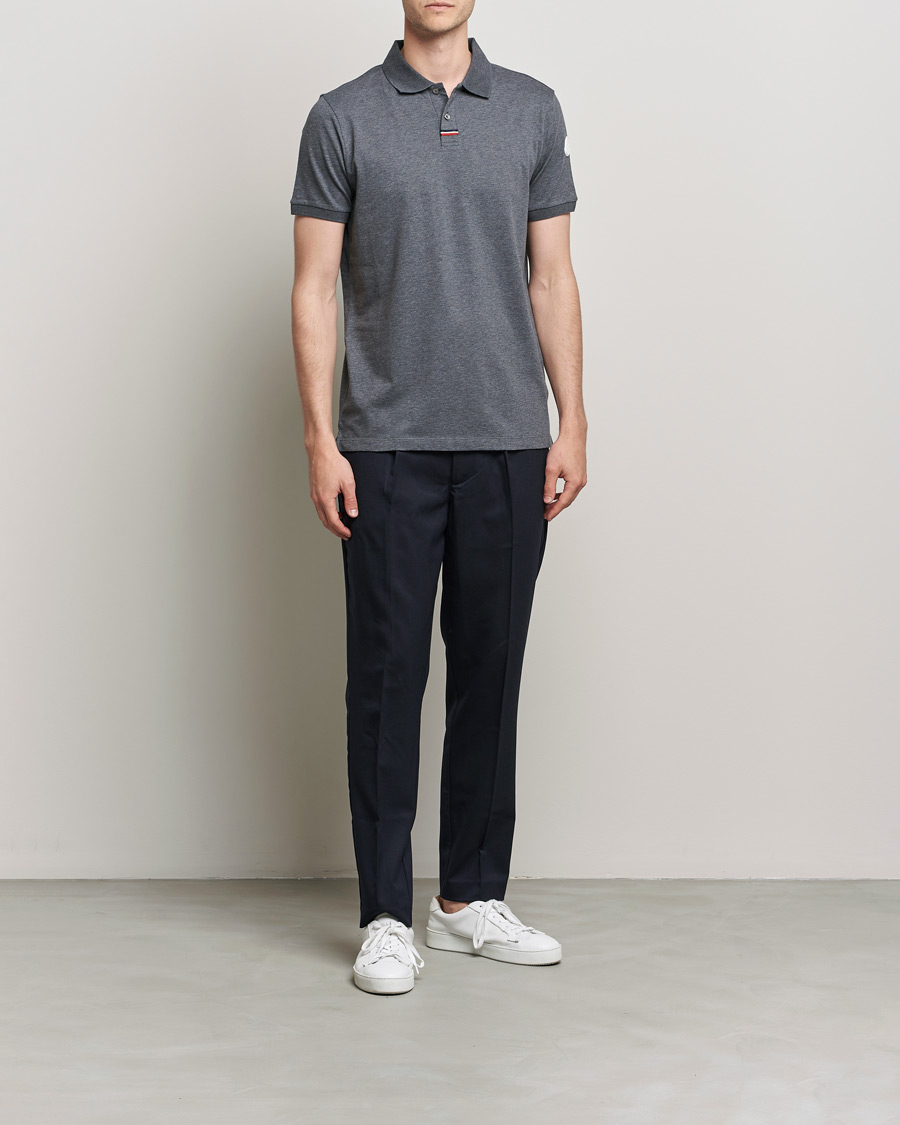 Herr | Pikéer | Moncler | Tricolore Rib Polo Black
