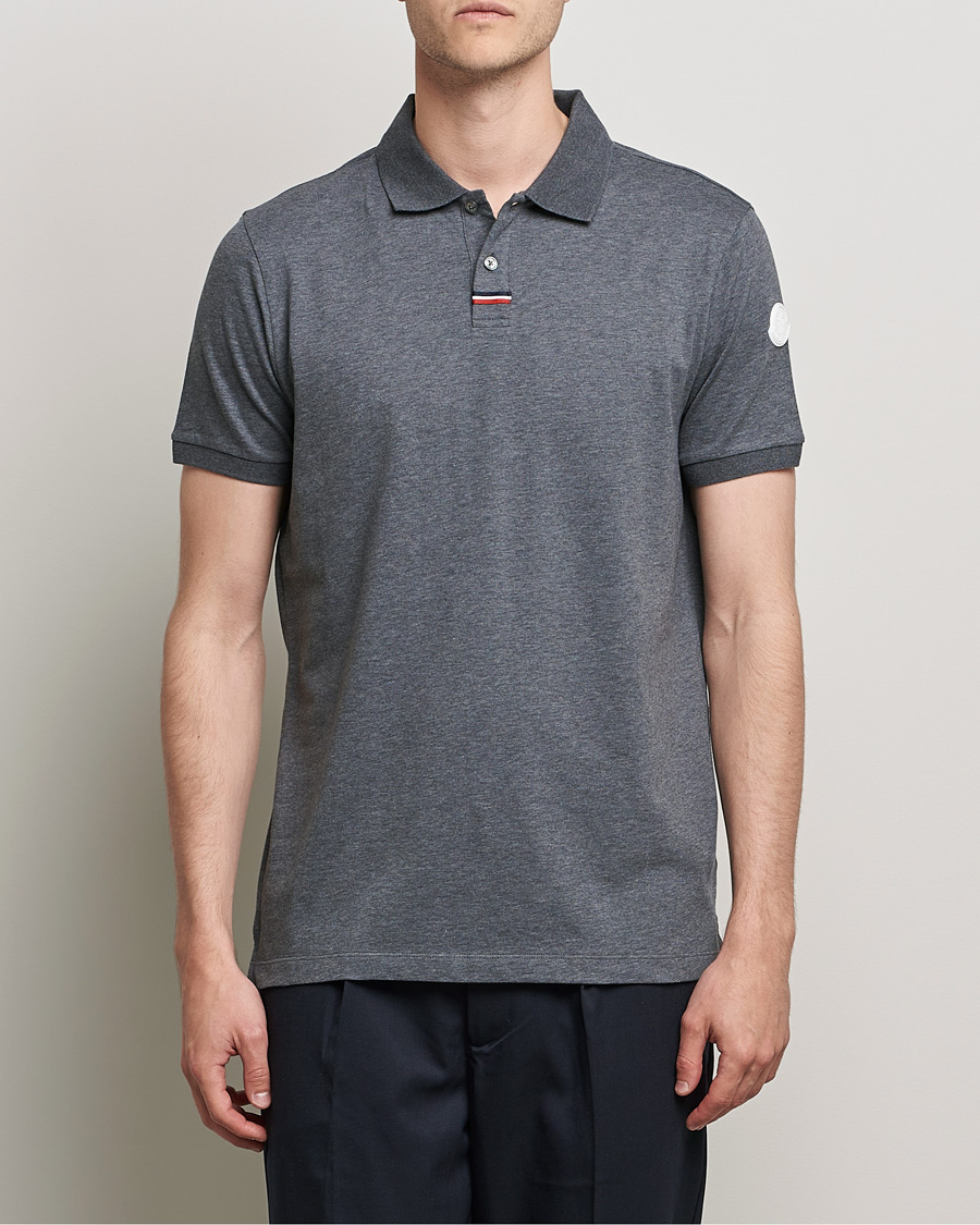 Herr | Pikéer | Moncler | Tricolore Rib Polo Black
