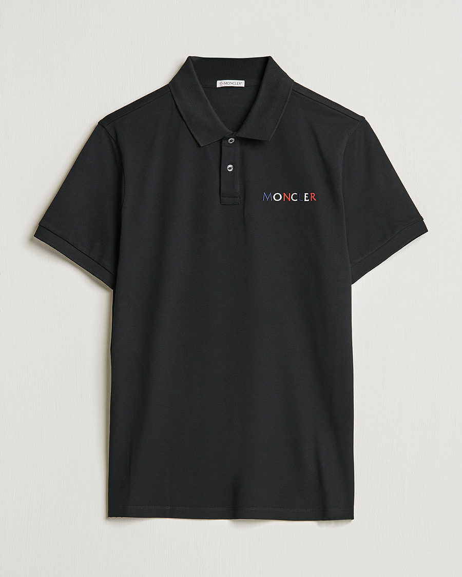 Herr | Pikéer | Moncler | Logo Rib Polo Black