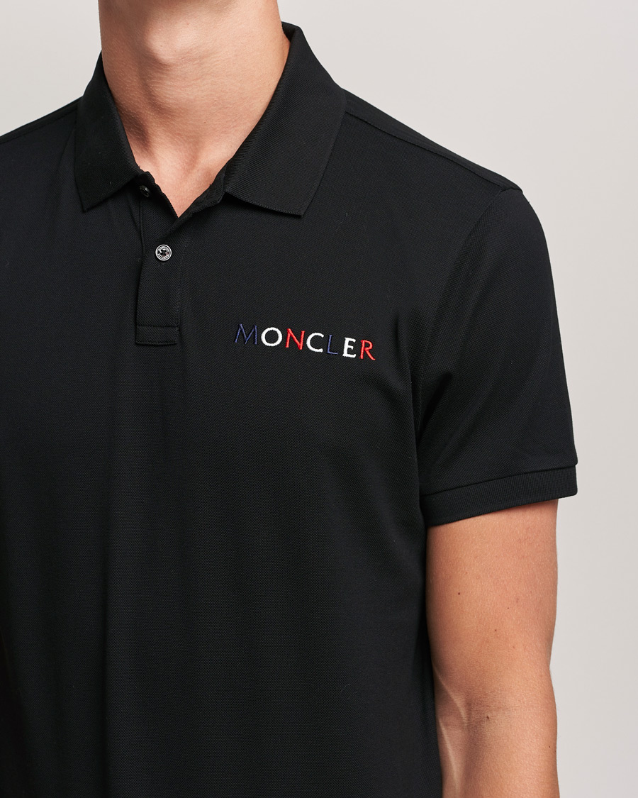 Herr | Pikéer | Moncler | Logo Rib Polo Black
