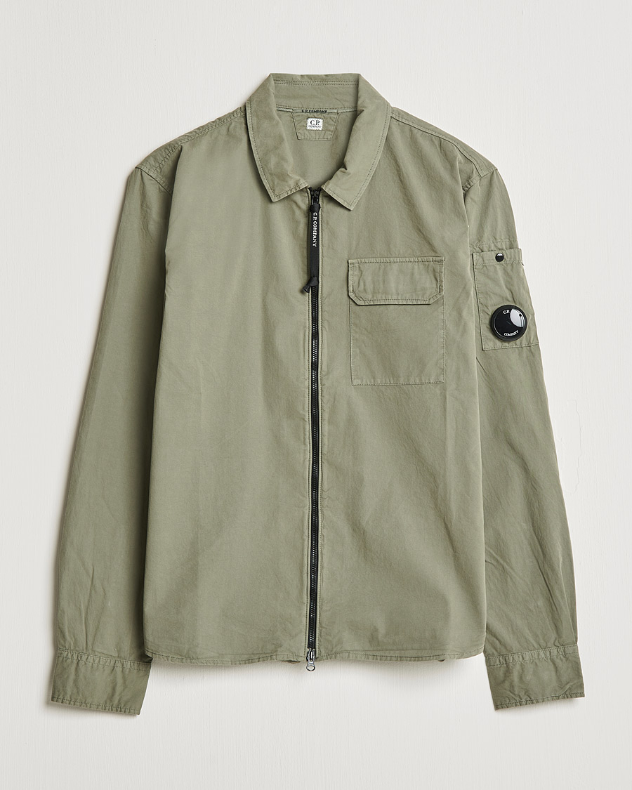 Herr | Skjortor | C.P. Company | Garment Dyed Gabardine Overshirt Green