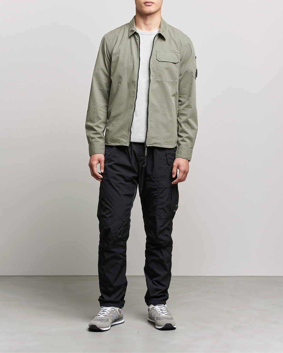 Herr | Skjortor | C.P. Company | Garment Dyed Gabardine Overshirt Green