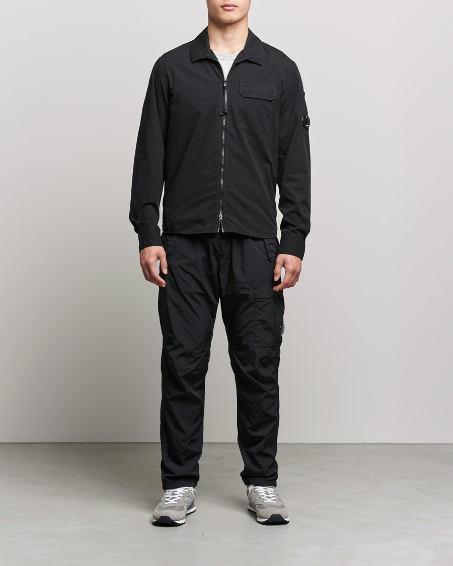 Herr | Skjortor | C.P. Company | Garment Dyed Gabardine Overshirt Black