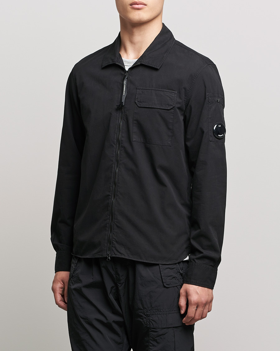 Herr | Contemporary Creators | C.P. Company | Garment Dyed Gabardine Overshirt Black
