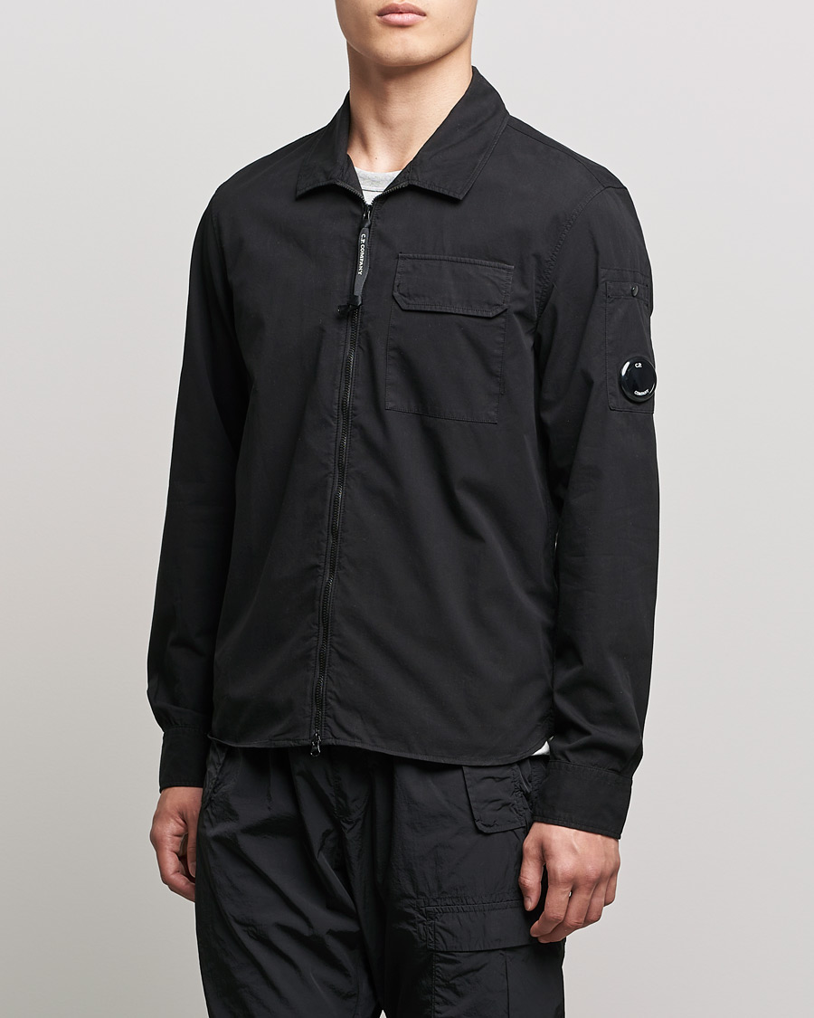Herr | Skjortor | C.P. Company | Garment Dyed Gabardine Overshirt Black