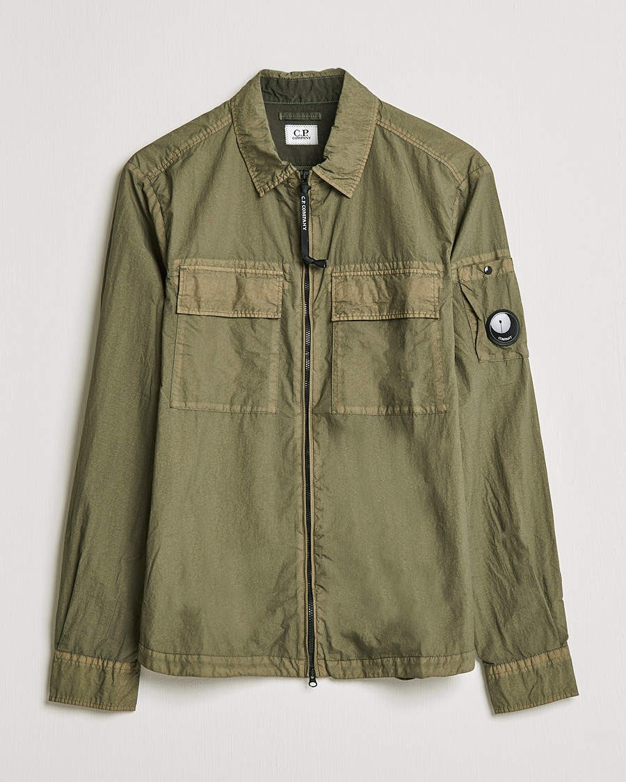Herr | Skjortor | C.P. Company | Taylon L Zip Overshirt Green