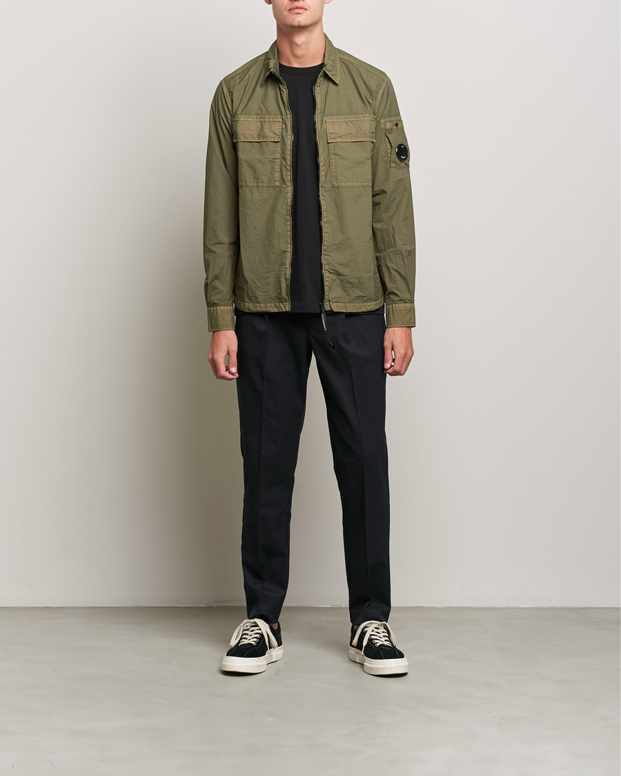 Herr | Skjortor | C.P. Company | Taylon L Zip Overshirt Green