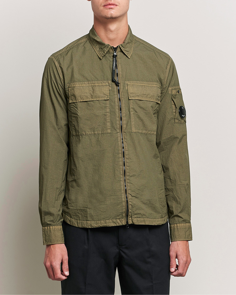 Herr | Skjortor | C.P. Company | Taylon L Zip Overshirt Green