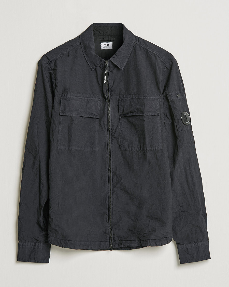 Herr | Skjortor | C.P. Company | Taylon L Zip Overshirt Black