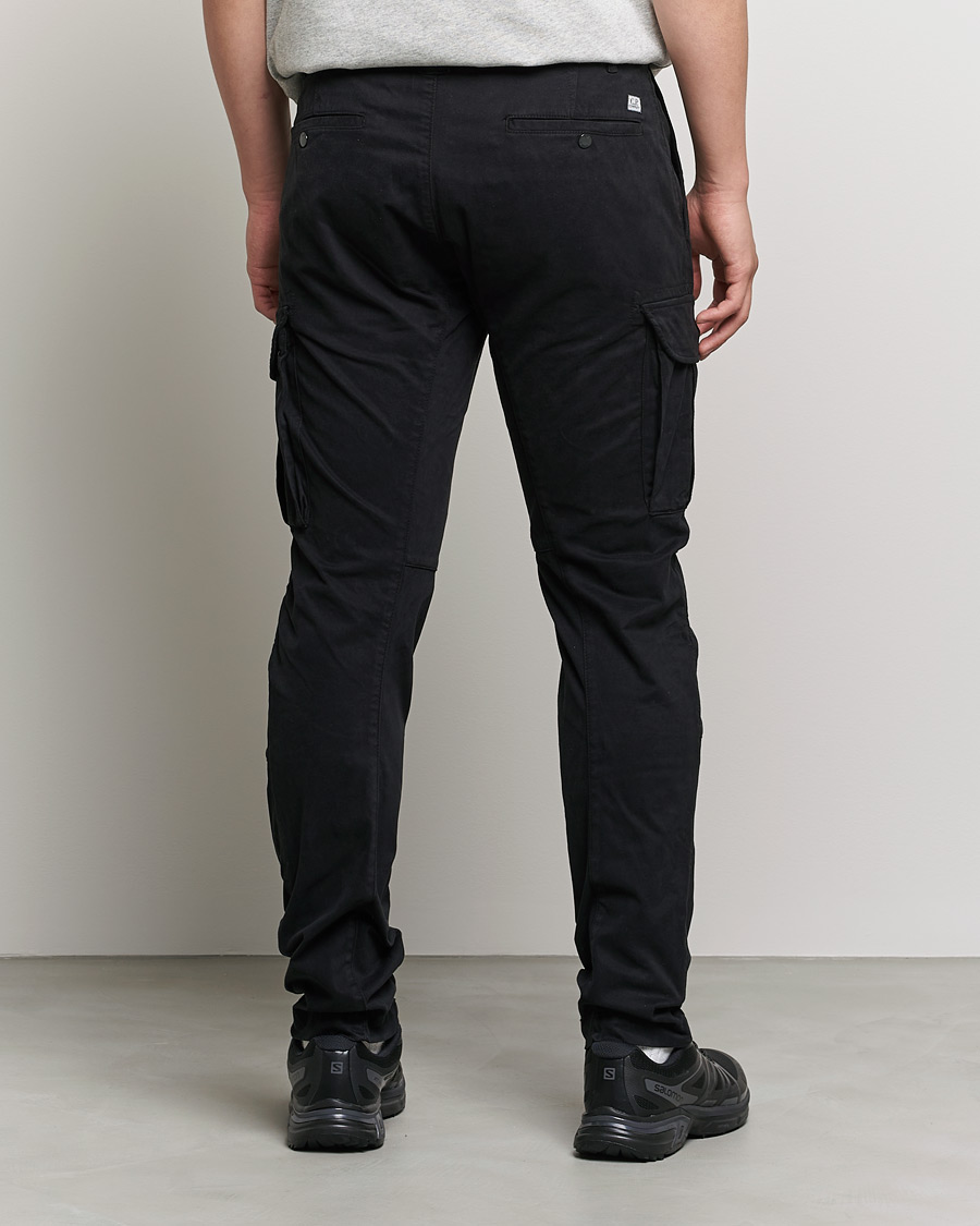 Herr | Byxor | C.P. Company | Stretch Satin Lens Cargo Pants Black