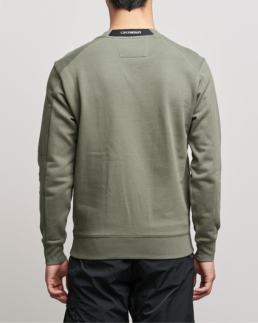 Herr | Tröjor | C.P. Company | Diagonal Raised Fleece Lens Sweatshirt Green