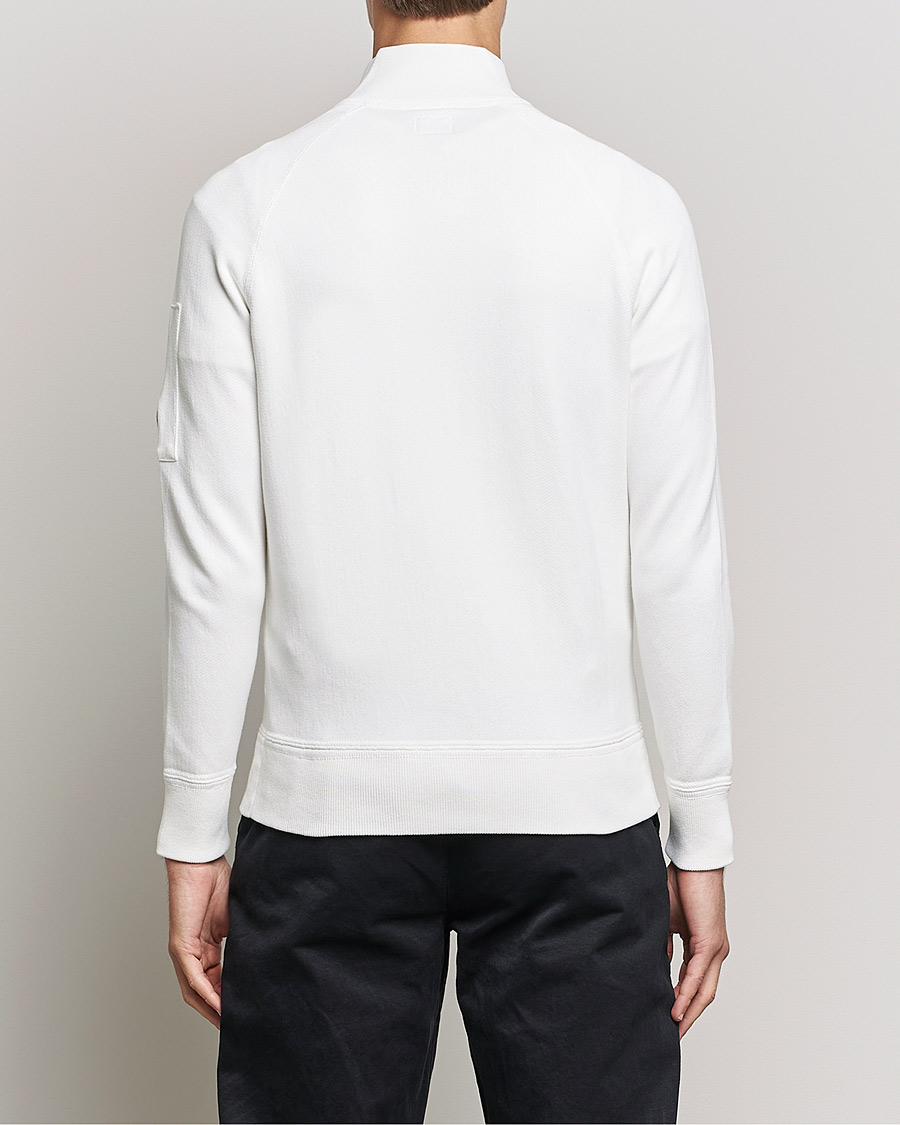 Herr | Tröjor | C.P. Company | Knitted Cotton Lens Half Zip White