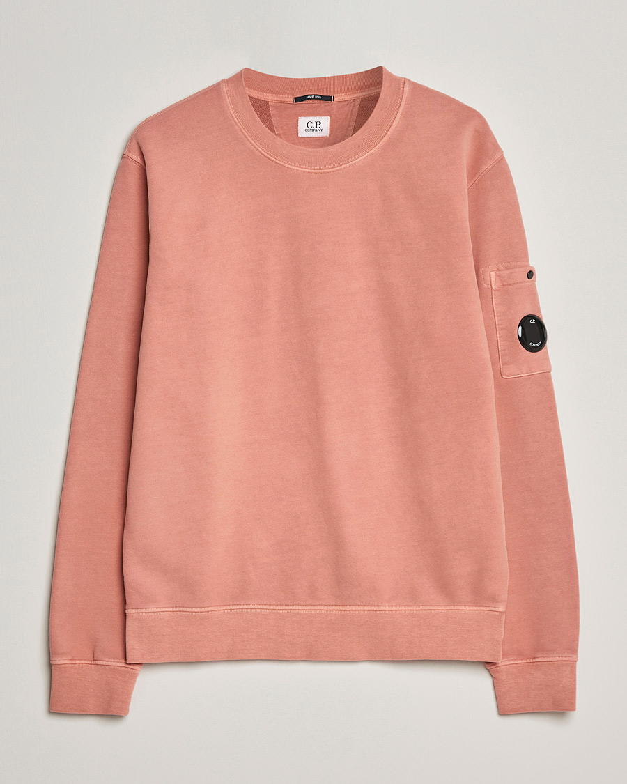 Herr | Tröjor | C.P. Company | Brushed Emerized Diagonal Fleece Sweat Peach