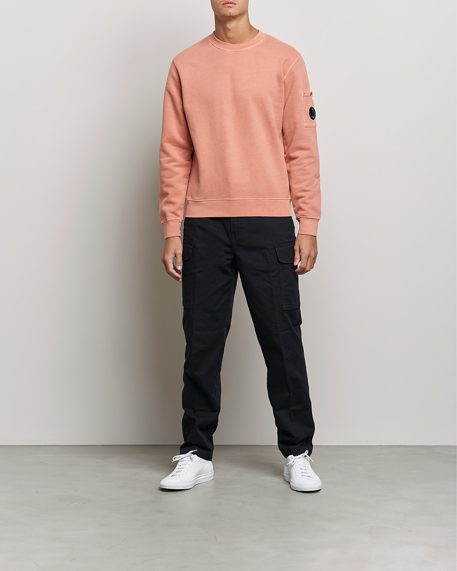 Herr | Tröjor | C.P. Company | Brushed Emerized Diagonal Fleece Sweat Peach