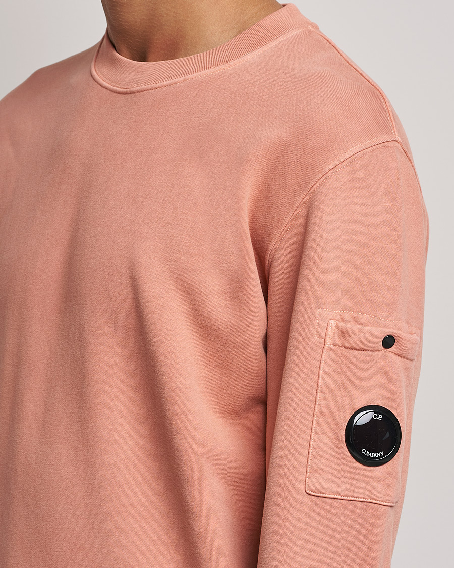 Herr | Tröjor | C.P. Company | Brushed Emerized Diagonal Fleece Sweat Peach