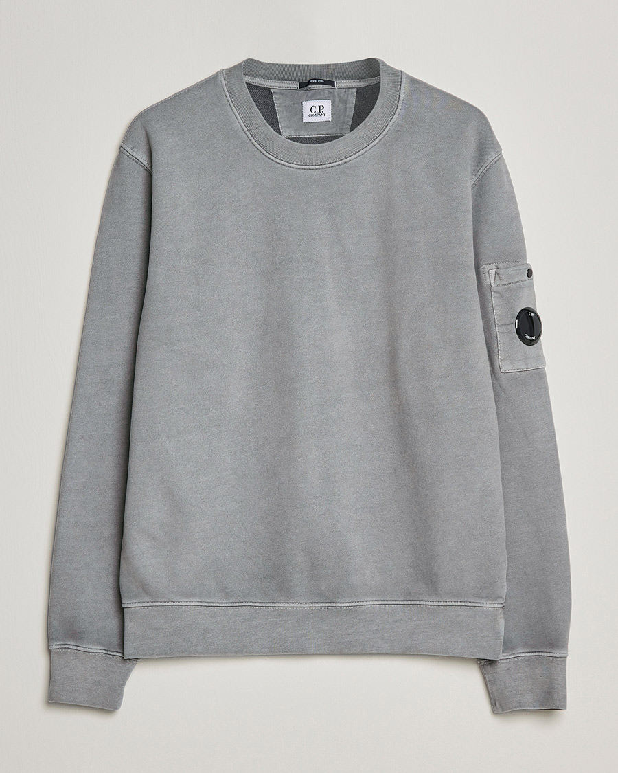Herr | Tröjor | C.P. Company | Brushed Emerized Diagonal Fleece Sweat Grey