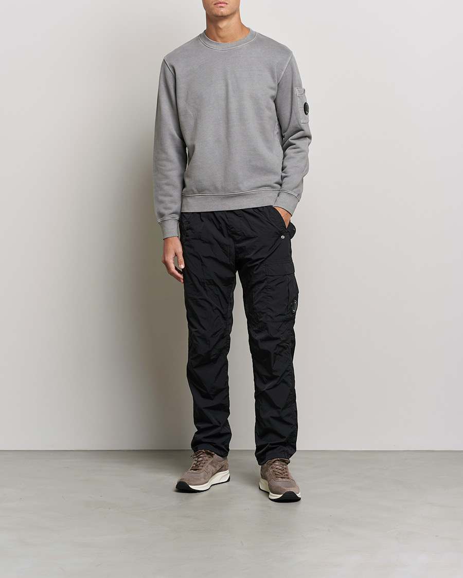 Herr | Tröjor | C.P. Company | Brushed Emerized Diagonal Fleece Sweat Grey